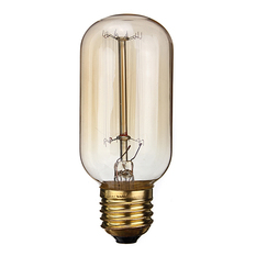 6PCS 220V 60W Vintage Antique Edison Style Carbon Filamnet Clear Glass Bulb T45-E27 (Intl)