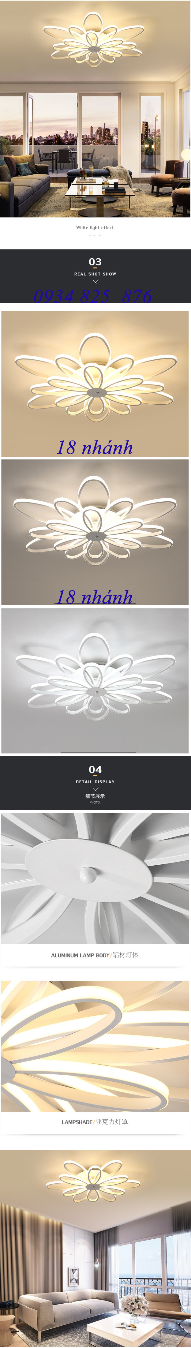 Đèn Ốp Trần Hoa Hiện Đại -LT912-12