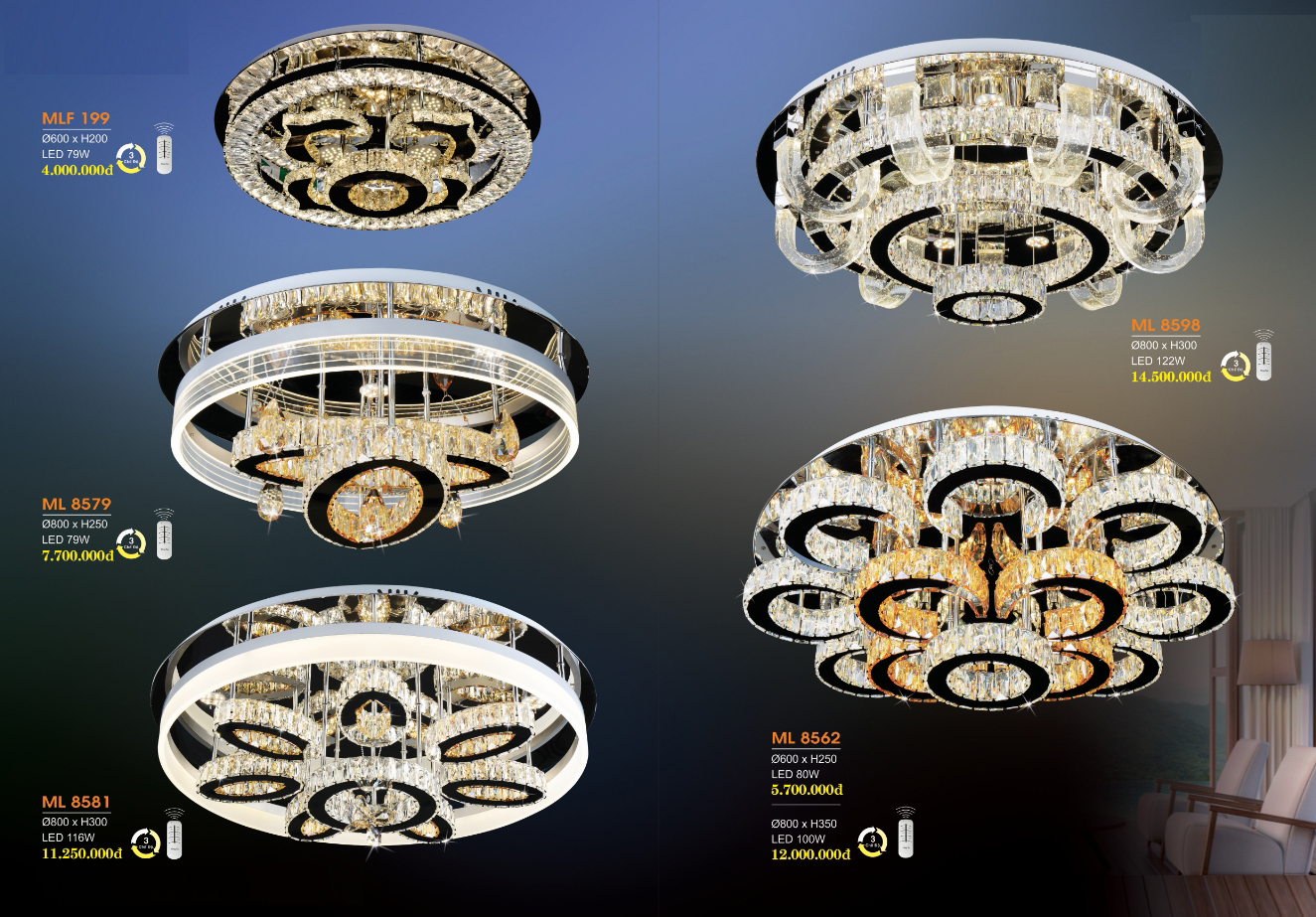 Đèn Trần Pha Lê-HL11053