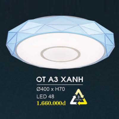 Đèn Ốp Trang Trí Hiện Đại Năm 2022 OT-A3-XANH