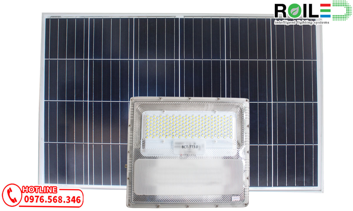Đèn pha năng lượng mặt trời 500W cao cấp Roiled BCT 3.0