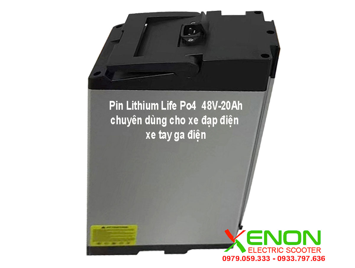 Pin xe đạp điện, xe máy điện lithium Lifepo4 48V20Ah cao cấp Xenon
