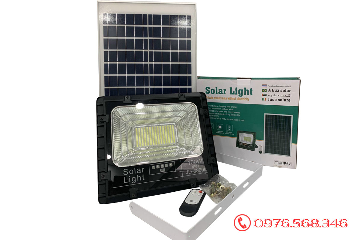 Đèn pha solarlght Jindian JD100W - 8800L giá rẻ Đèn pha solarlght Jindian JD100W - 8800L giá rẻ