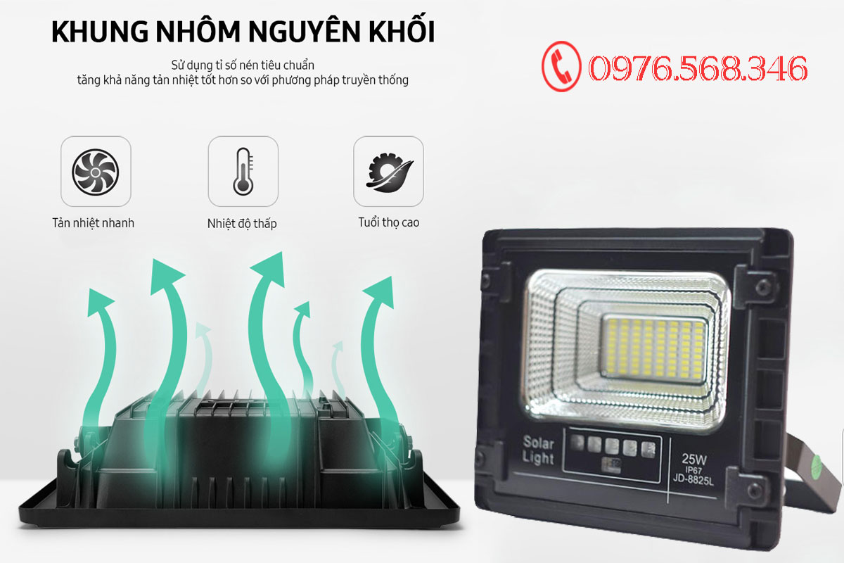 Đèn pha solarlight Jindian JD25W giá rẻ Đèn pha solarlight Jindian JD25W giá rẻ